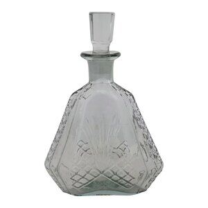 Creative Co-Op 10" clear Etched Glass Decanter/NWT
